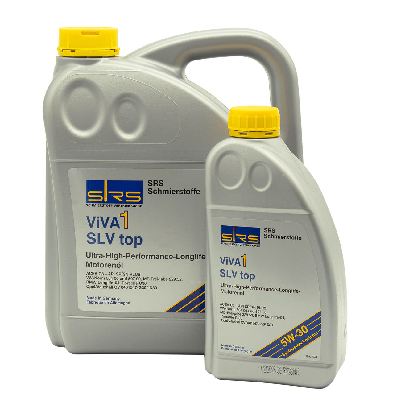 Ultra-High-Performance-Longlife Motorenöl Viva1 SLV top, 5W-30, 1 Liter1 und 4 Liter